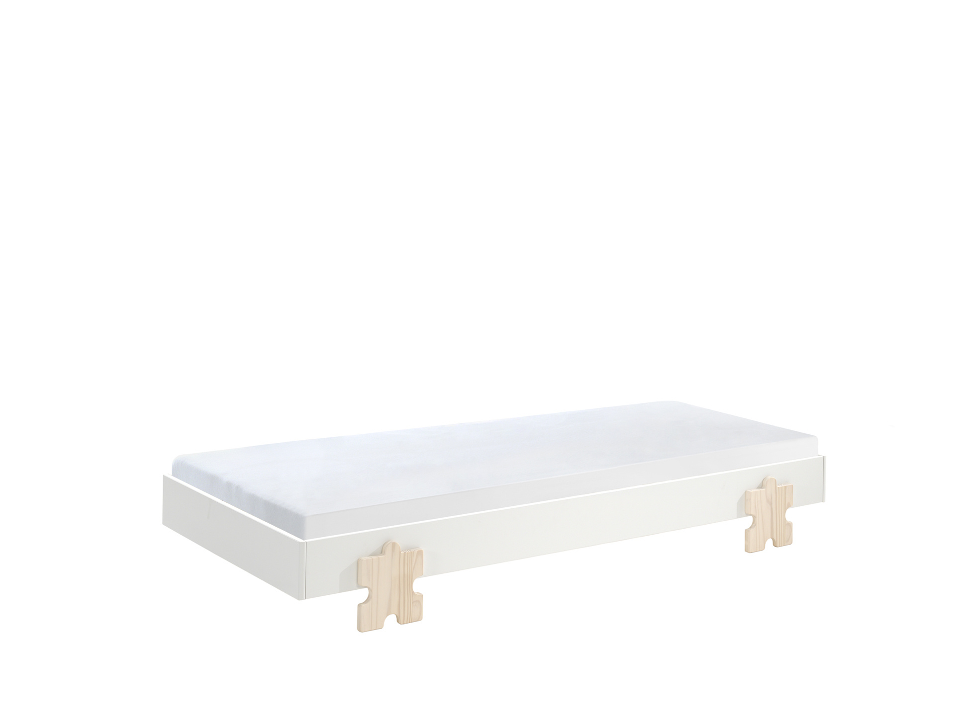 LUCEVI - Modulo Puzzle Stapelbare bedden - 3 stuks - Wit - 90x200 cm