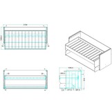 LUCEVI - Denver Bureaubed 90x200cm - Wit