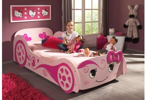 LUCEVI - Carbeds Love Bed + Matras - Roze - 90x200 cm