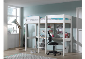 LUCEVI - Pino Hoogslaper + bureau 90x200 cm - Wit