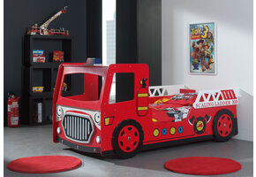 LUCEVI - Carbeds Fire Truck bed + Matras - Rood - 90x200 cm