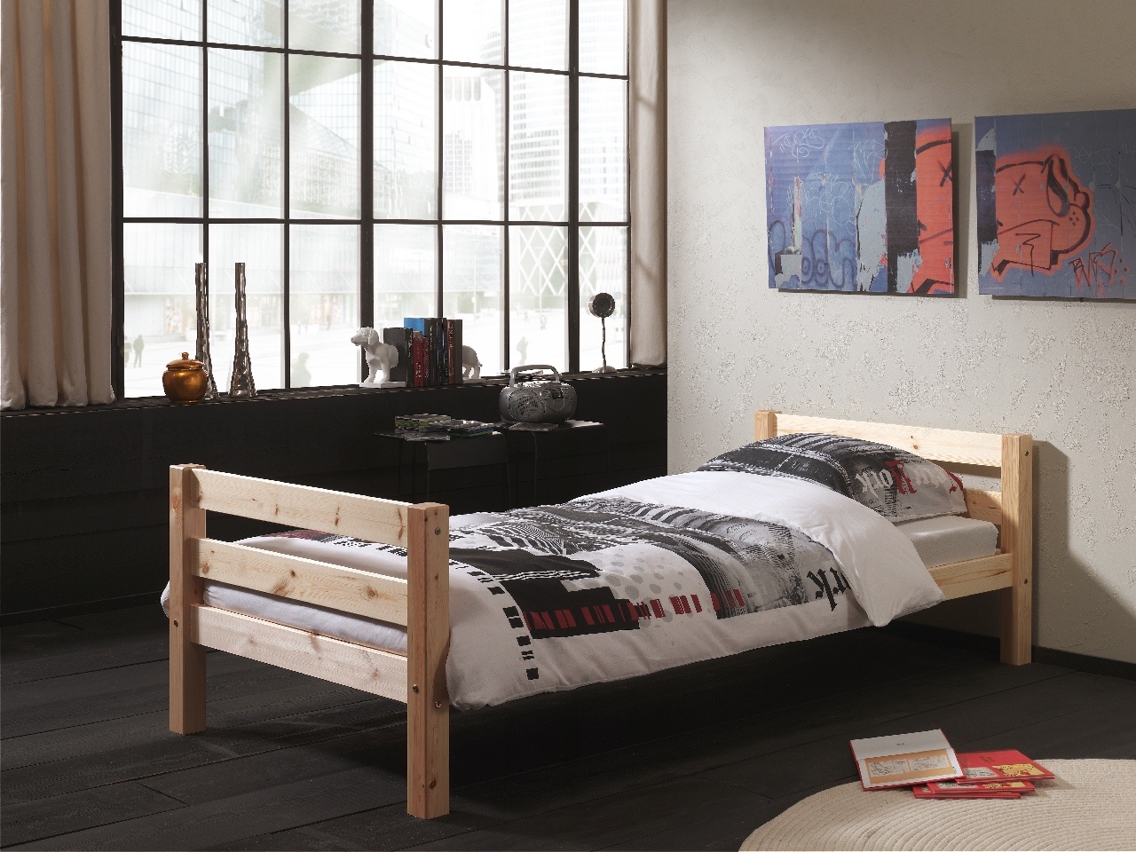 LUCEVI - Pino Bed 90x200cm - Beige