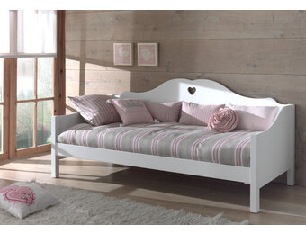 LUCEVI - Amori Kajuitbed + Lattenbodem - Wit - 90x200 cm