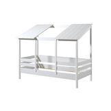 LUCEVI - Housebed 09 Huisbed + Lattenbodem - Wit - 90x200 cm