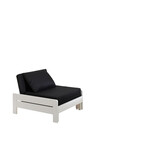 LUCEVI - Pino Mezzanine Bed + Ladder + Slaapfauteuil - Wit - 90x200 cm