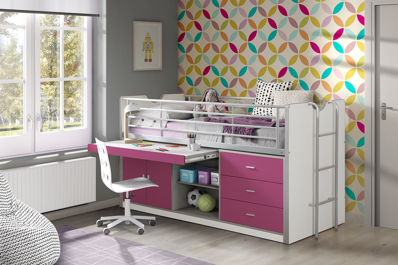 LUCEVI - Bonny 95 Halfhoogslaper 90x200cm - Fuchsia