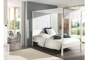 LUCEVI - Pino Hemelbed + Bedlinnen - Wit - 140x200 cm