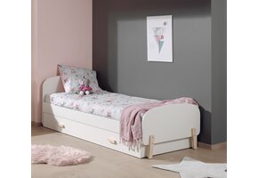 LUCEVI - Kiddy bed + Rolbed - Wit - 90x200 cm