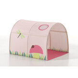 LUCEVI - Pino Halfhoogslaper + Ladder + Spring Gordijntjes + Spring Tunnel - Bruin - 90x200 cm