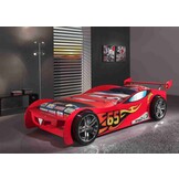 LUCEVI - Carbeds Lemans Bed + Matras - Rood - 90x200 cm