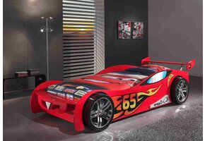 LUCEVI - Carbeds Lemans Bed + Matras - Rood - 90x200 cm