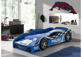 LUCEVI - Carbeds Peuter Police bed + Matras - Blauw - 70x140 cm
