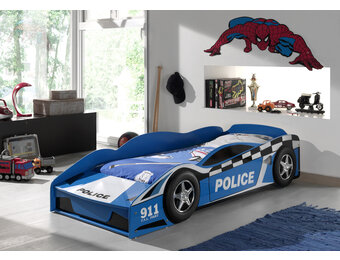 LUCEVI - Carbeds Peuter Police bed + Matras - Blauw - 70x140 cm