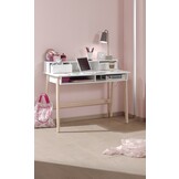LUCEVI - Kiddy bed + 2 Deurs Kleerkast + Nachtkastje + Bureau - Wit - 90x200 cm