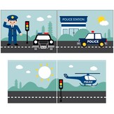 LUCEVI - Pino Halfhoogslaper H115CM + Ladder + Police Gordijntjes - Grijs - 90x200 cm