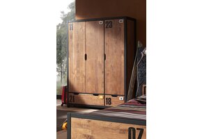 LUCEVI - Alex 3 Deurs Kleerkast 200x148x55cm - Bruin