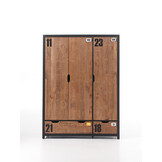 LUCEVI - Alex 3 Deurs Kleerkast 200x148x55cm - Bruin