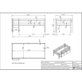 LUCEVI - Pino Halfhoogslaper H85CM + Ladder + Set van 3 Laden - Wit - 90x200 cm