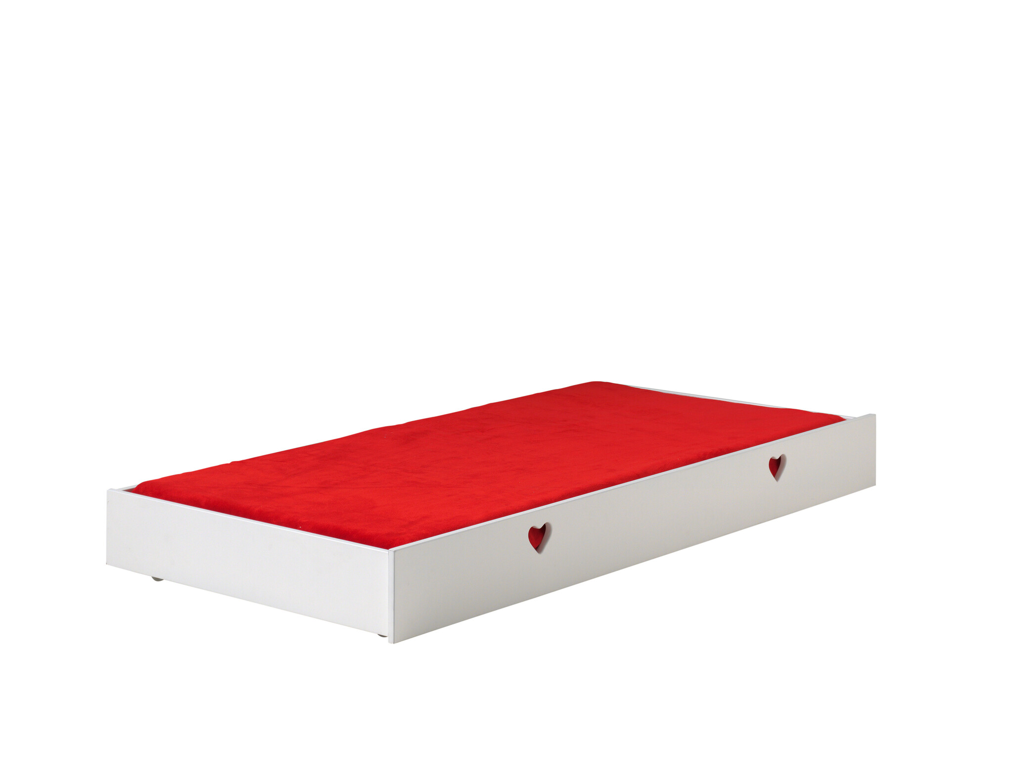 LUCEVI - Amori hemelbed + Lattenbodem + Bedlinnen + Rolbed - Wit - 90x200 cm