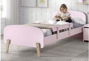 LUCEVI - Kiddy bed + Uitvalbeveiliging - Roze - 90x200 cm