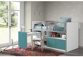 LUCEVI - Bonny 91 Halfhoogslaper 90x200cm - Turquoise