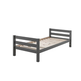 LUCEVI - Pino Mezzanine bed 90x200 cm + Ladder + Bed 90x200 cm - Grijs