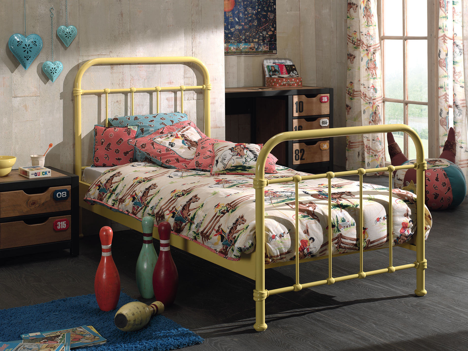 LUCEVI - New York Bed 90x200cm - Geel
