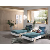 LUCEVI - Modulo Pijl Stapelbare bedden - 2 stuks - Wit - 90x200 cm