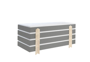 LUCEVI - Modulo Pijl Stapelbare bedden - 4 stuks - Grijs - 90x200 cm