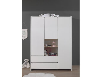 LUCEVI - Kiddy 3 Deurs Kleerkast 190x133x55cm - Wit