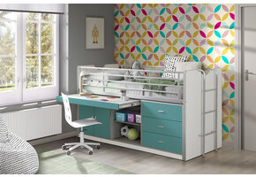 LUCEVI - Bonny 95 Halfhoogslaper 90x200cm - Turquoise