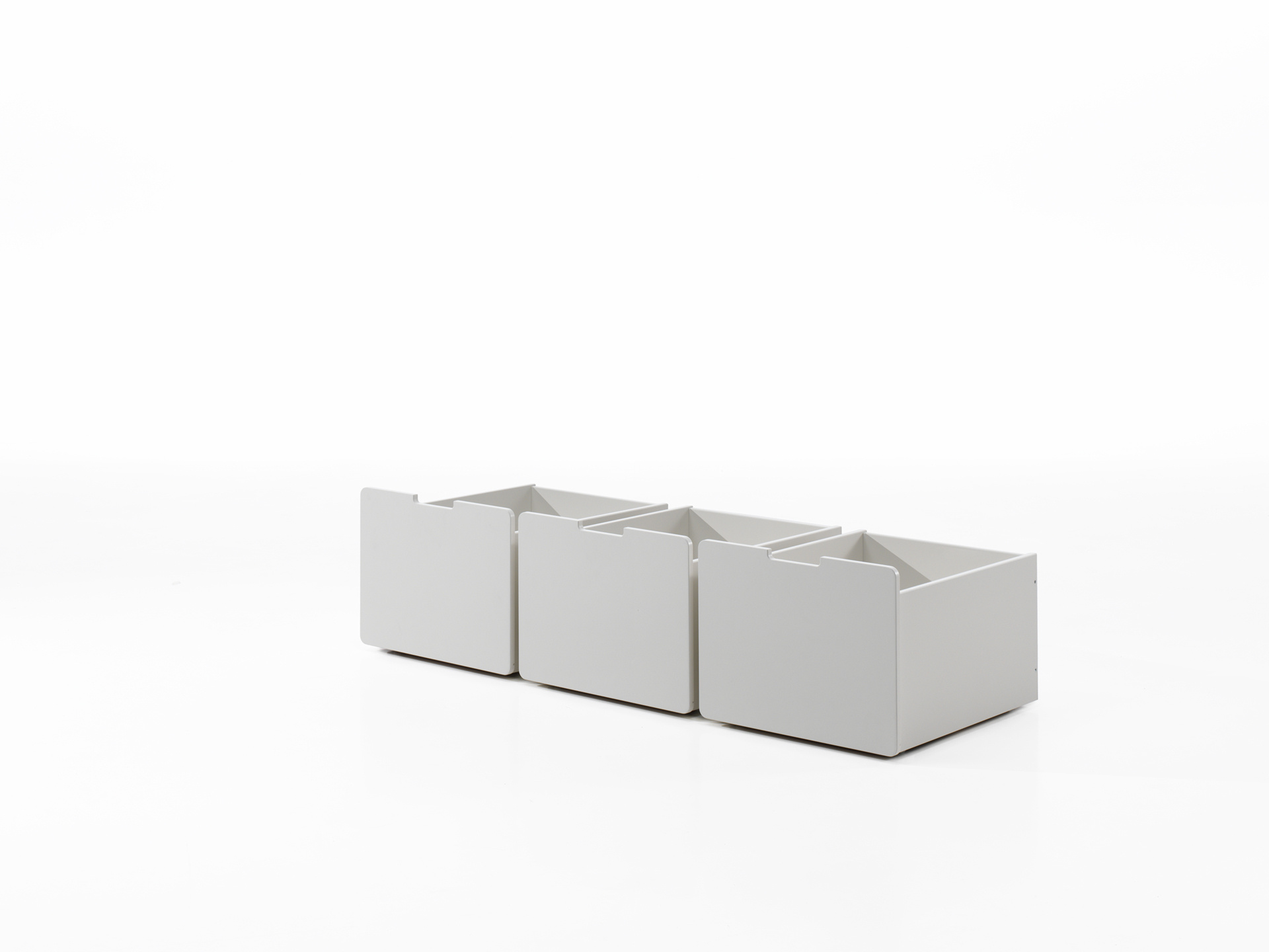 LUCEVI - Pino Halfhoogslaper H85CM + Ladder + Set van 3 Laden + Hangplank - Wit - 90x200 cm