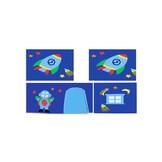 LUCEVI - Pino Halfhoogslaper + Ladder + Astro Gordijntjes + 3 Zakjes - Wit - 90x200 cm