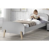 LUCEVI - Kiddy bed + Nachtkastje + Speelkoffer - Cool Grey - 90x200 cm