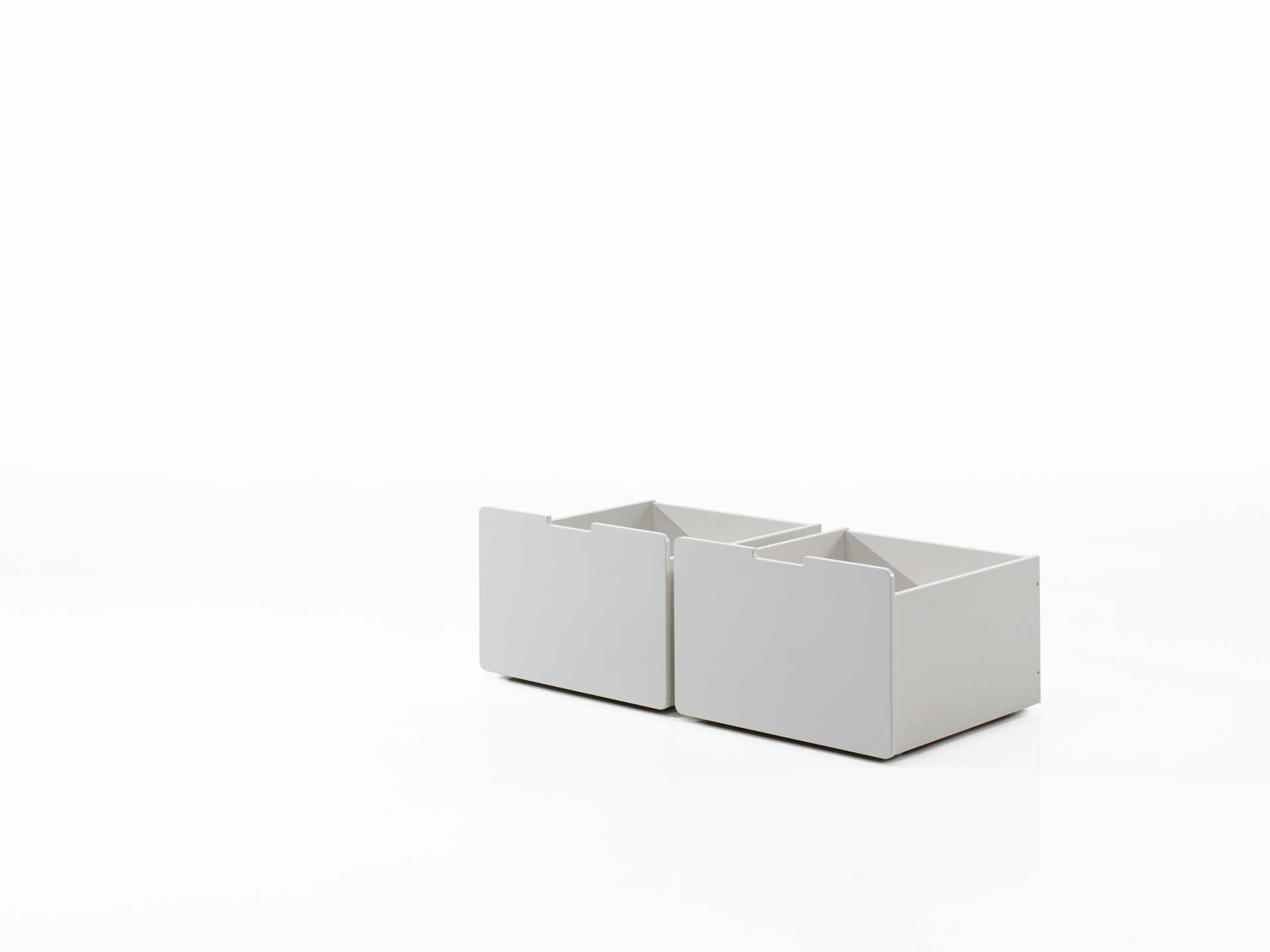 LUCEVI - Pino Halfhoogslaper H85CM + Glijbaan + Ladder + Set van 2 Laden - Grijs - 90x200 cm