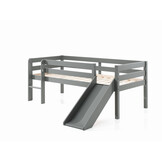 LUCEVI - Pino Halfhoogslaper met Glijbaan 90x200cm - Grijs - H85CM