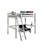 LUCEVI - Pino Mezzanine Bed + Ladder + Slaapfauteuil - Wit - 140x200 cm