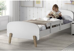 LUCEVI - Kiddy bed + Uitvalbeveiliging - Wit - 90x200 cm