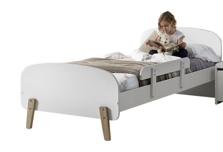 LUCEVI - Kiddy bed + Uitvalbeveiliging - Wit - 90x200 cm