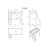 LUCEVI - Pino Hoogslaper 90x200 cm - Grijs