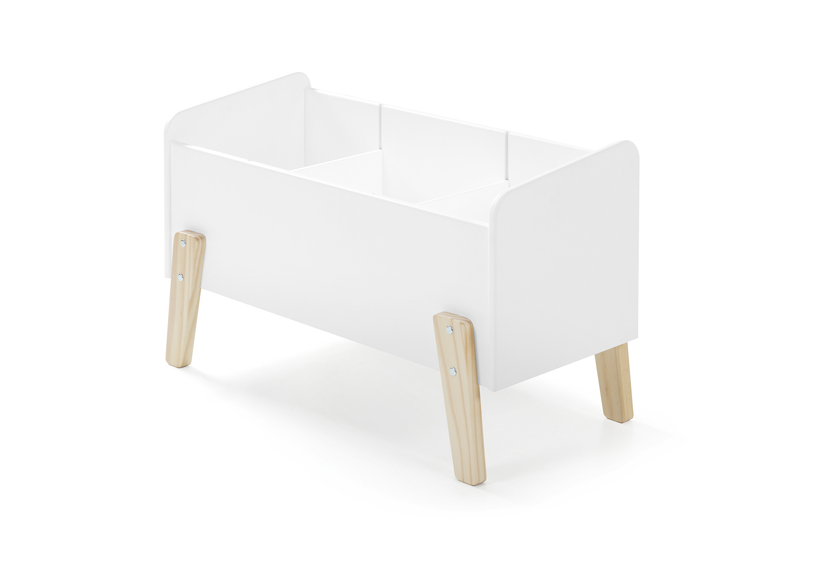 LUCEVI - Kiddy bed + Nachtkastje + Speelkoffer - Wit - 90x200 cm
