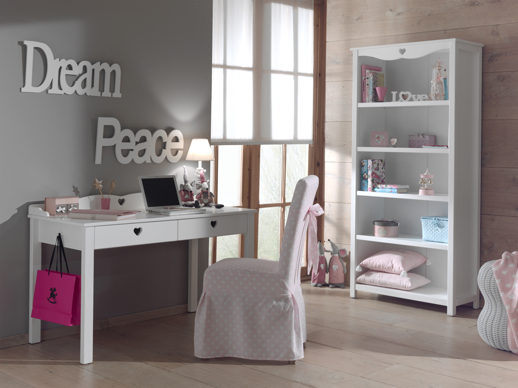 LUCEVI - Amori bureau + Boekenkast - Wit