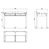LUCEVI - Amori bureau + Boekenkast - Wit