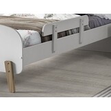 LUCEVI - Kiddy bed + Nachtkastje + Uitvalbeveiliging + Speelkoffer - Wit - 90x200 cm