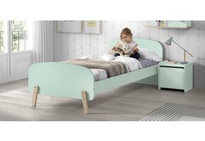 LUCEVI - Kiddy bed + Nachtkastje - Mint Green - 90x200 cm