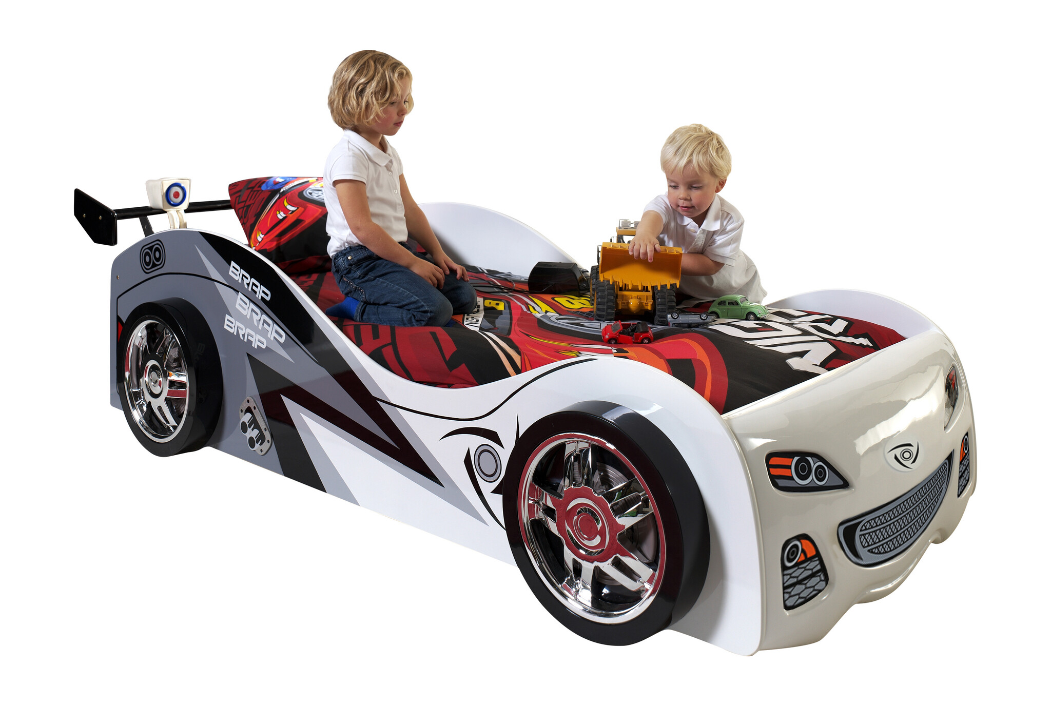 LUCEVI - Carbeds Brap Brap bed + Matras - Wit - 90x200 cm