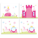 LUCEVI - Pino Halfhoogslaper + Ladder + Glijbaan + Princess Gordijntjes + Princess Tunnel - Wit - 90x200 cm