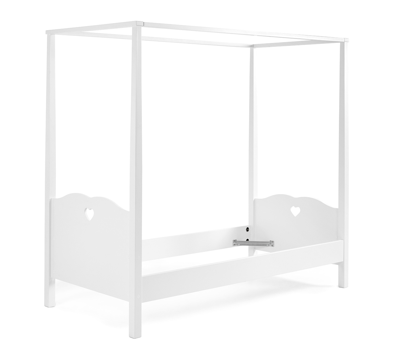 LUCEVI - Amori hemelbed + Lattenbodem - Wit - 90x200 cm