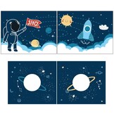 LUCEVI - Pino Halfhoogslaper H115CM + Ladder + Space Shuttle Gordijntjes - Bruin - 90x200 cm