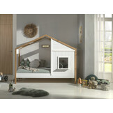 LUCEVI - Babs 91 Huisbed + Rolbed - Wit - 90x200 cm